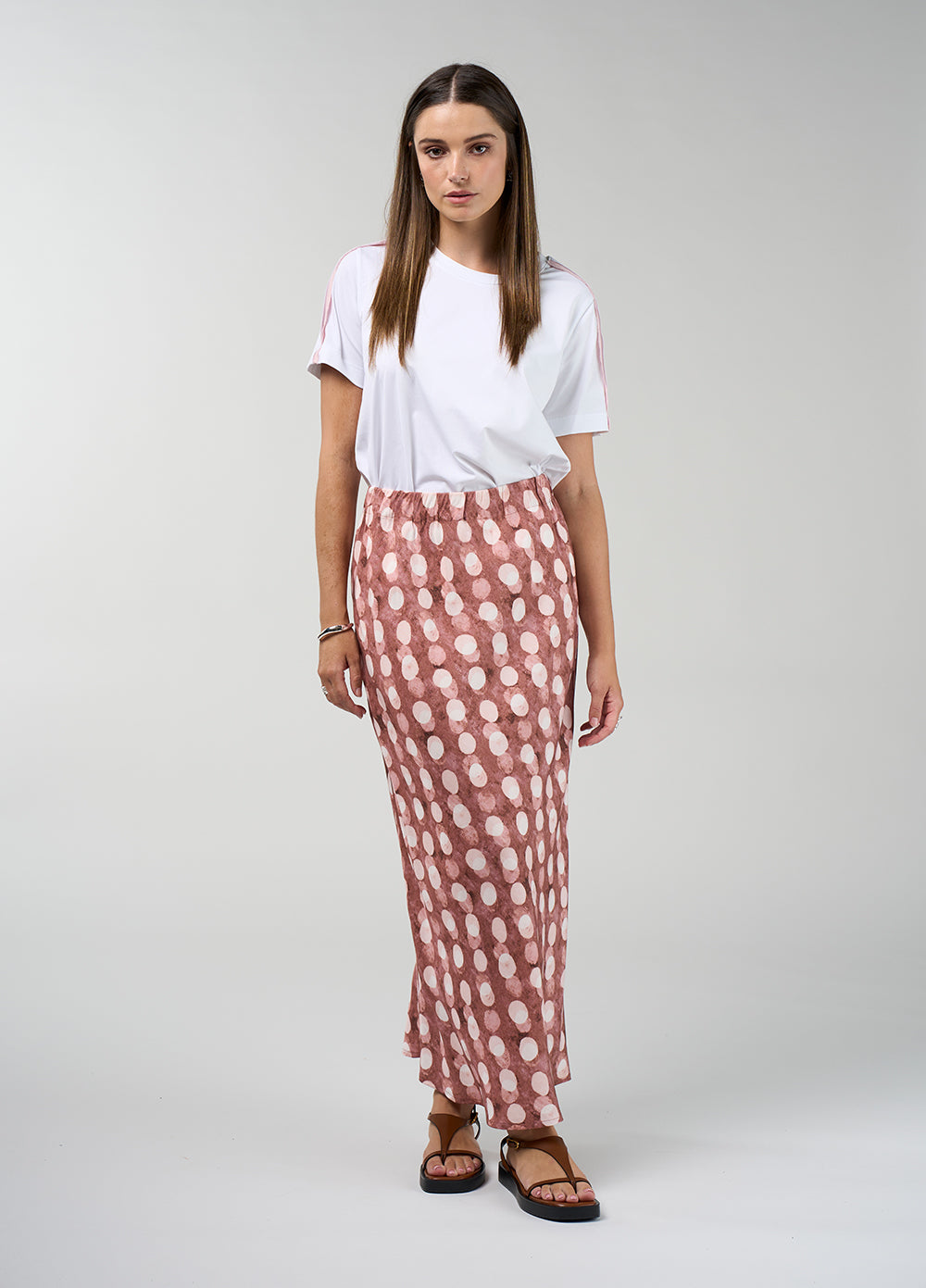 Madly Sweetly Vision Skirt- Cocoa Multi