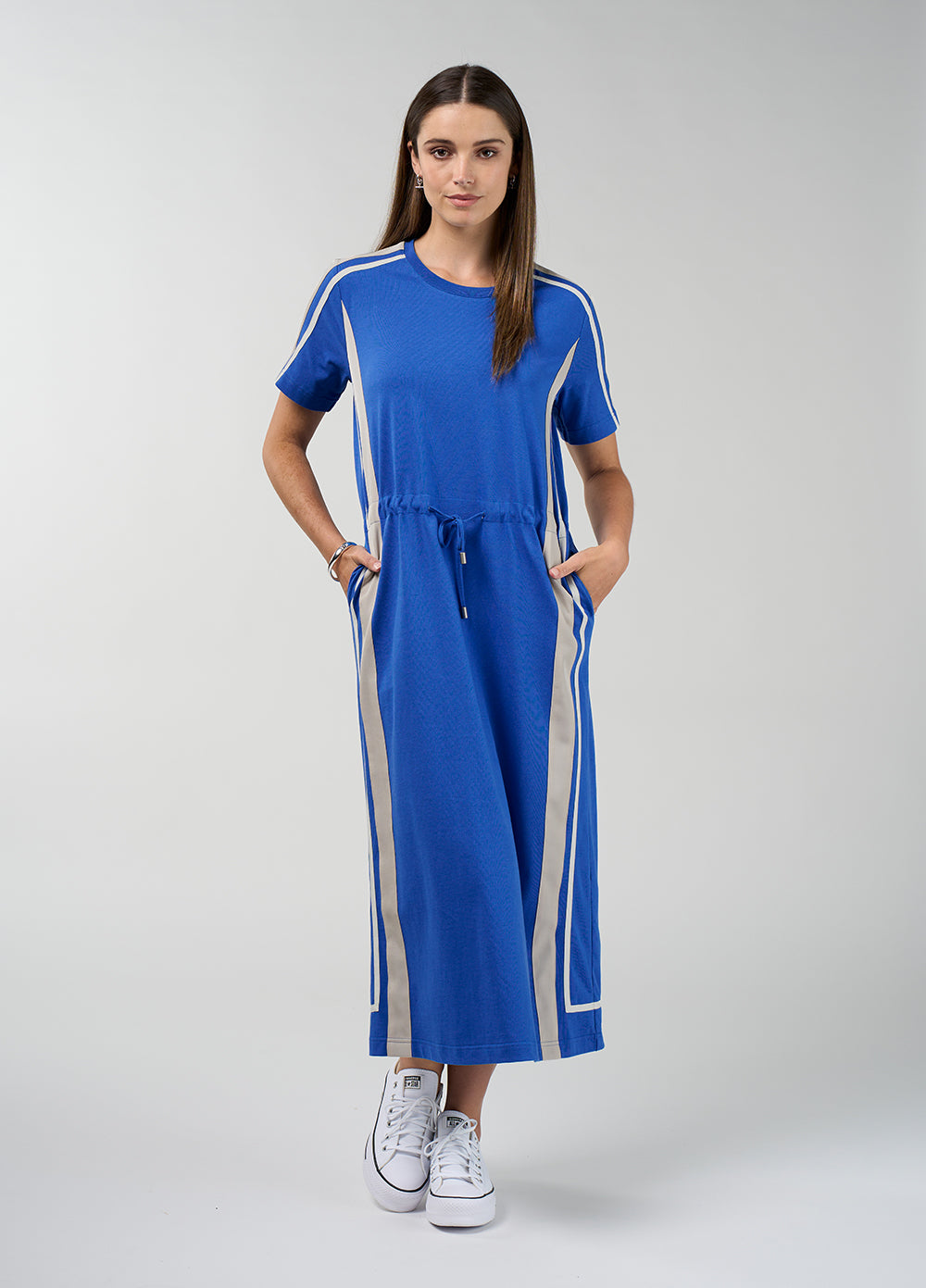 Madly Sweetly Contour Dress Cobalt Stone