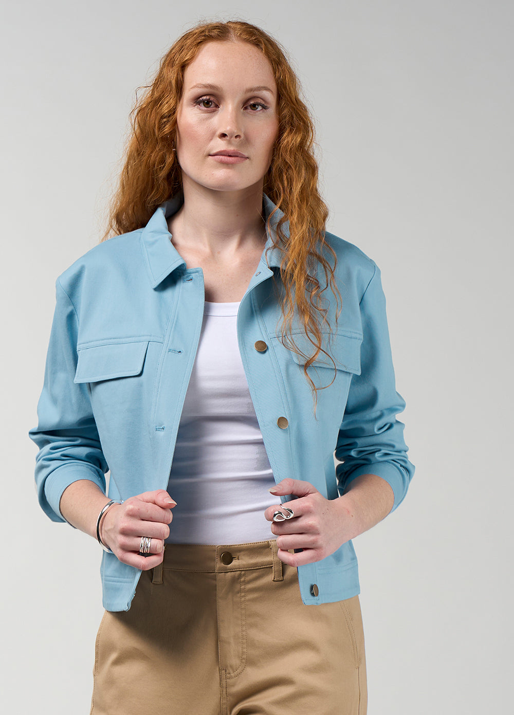 Madly Sweetly Essence Jacket- Powder Blue
