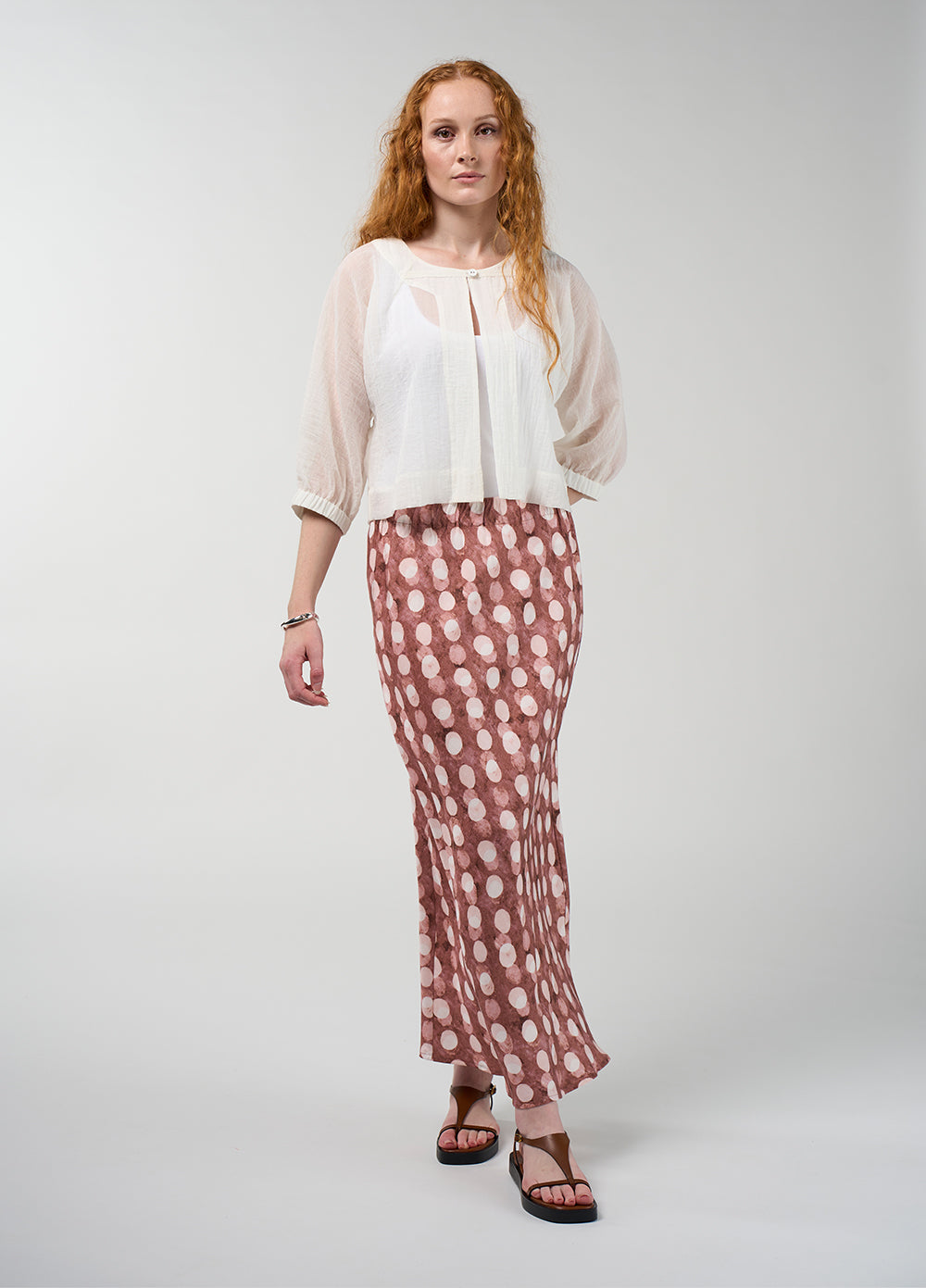 Madly Sweetly Frame Jacket Silk White