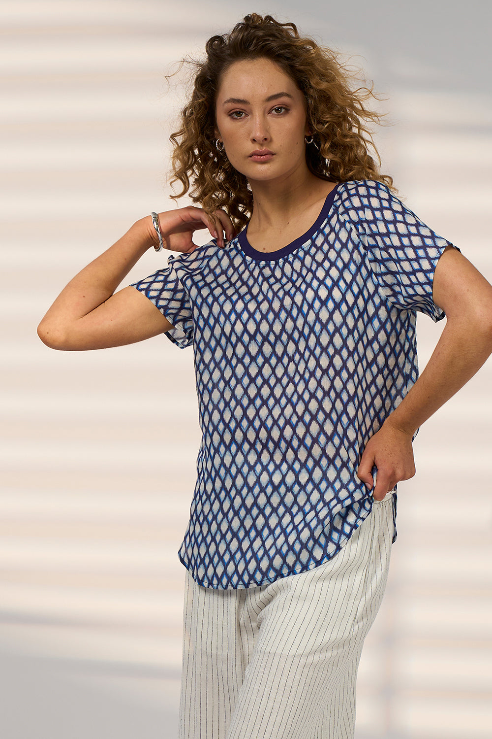 Madly Sweetly Double Up Tee Blue