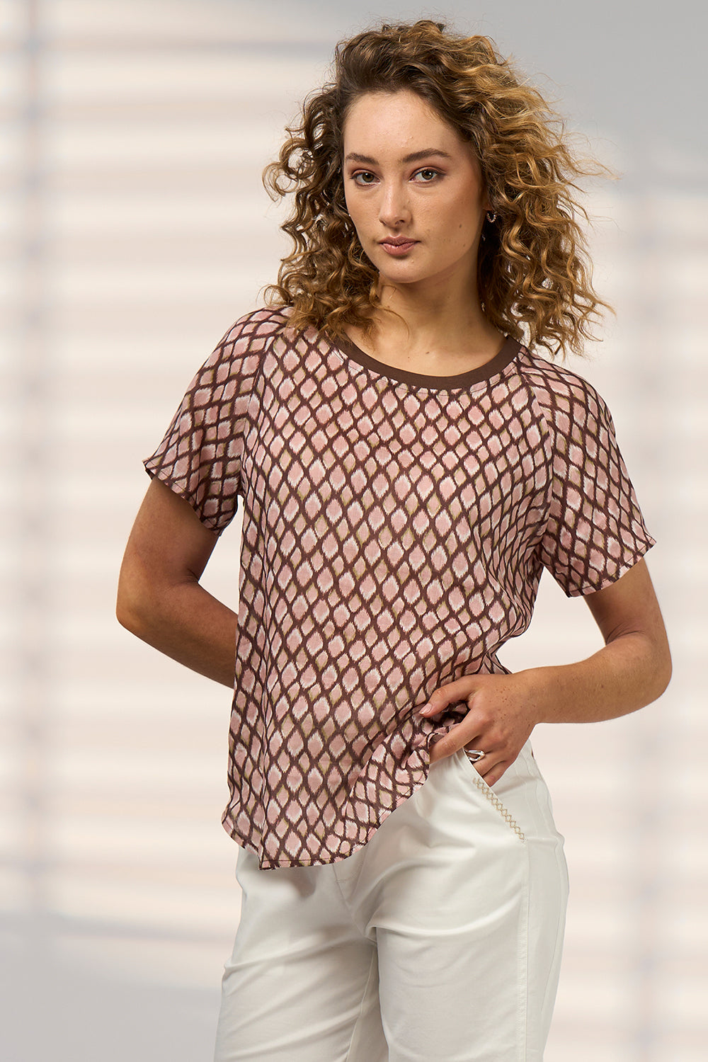Madly Sweetly Double Up Tee Blush