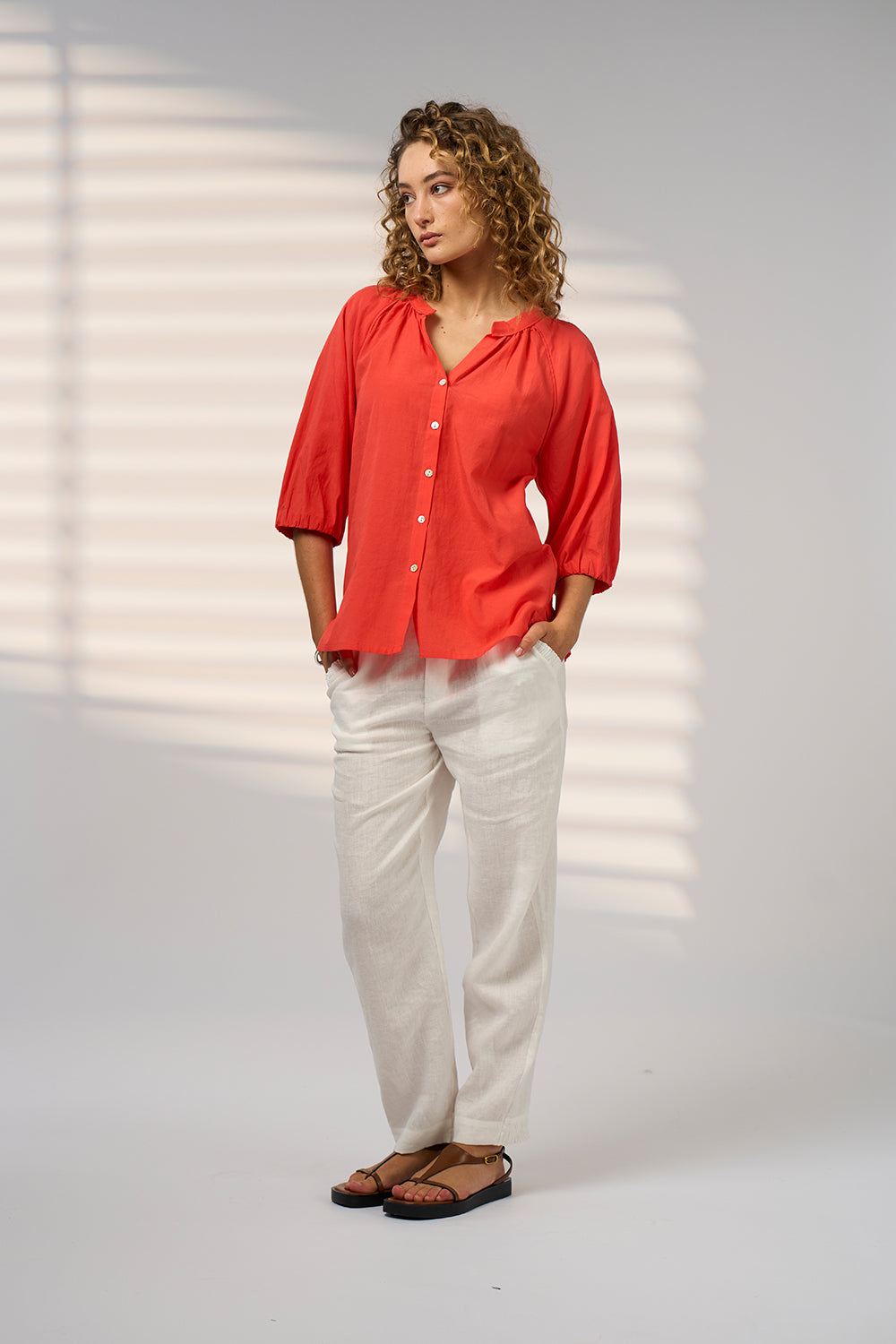Madly Sweetly Drift Blouse Blood Orange