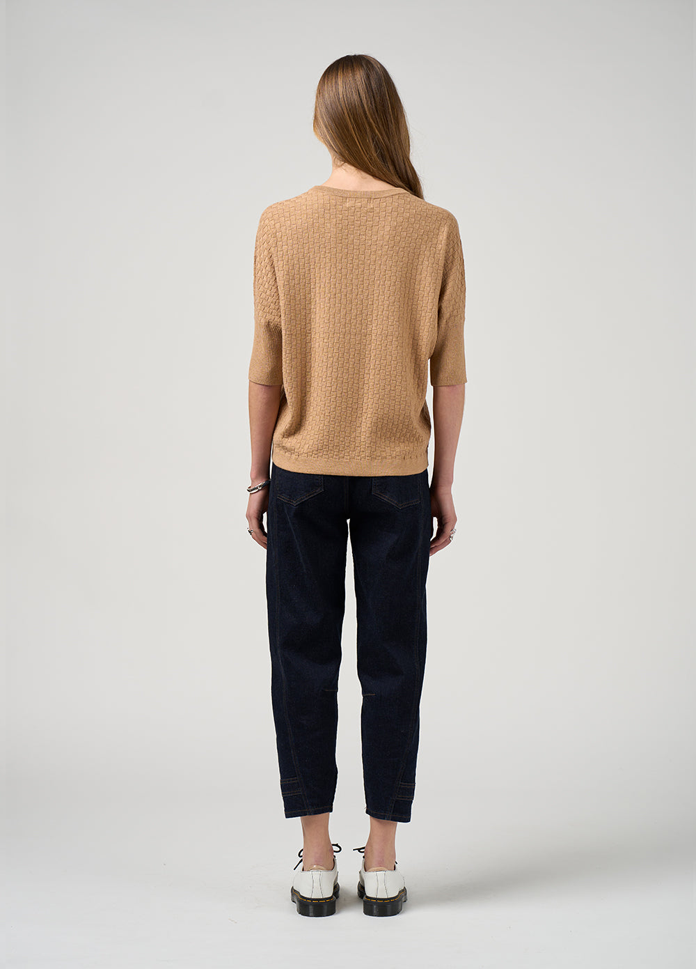 Madly Sweetly Switchboard Tee Camel