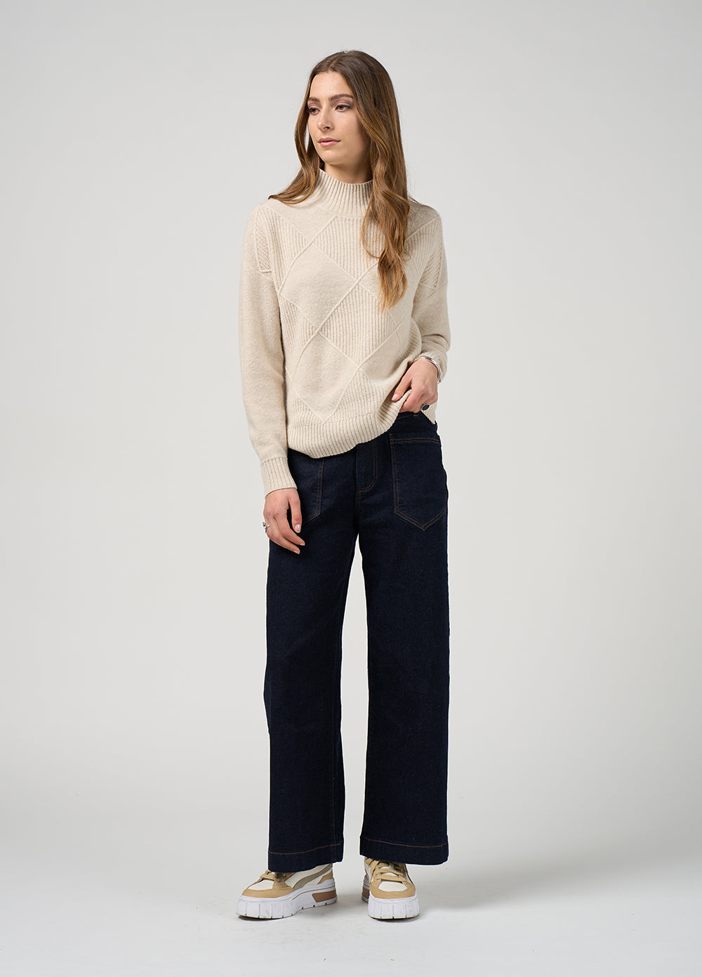 Madly Sweetly Dressage Sweater Light Stone