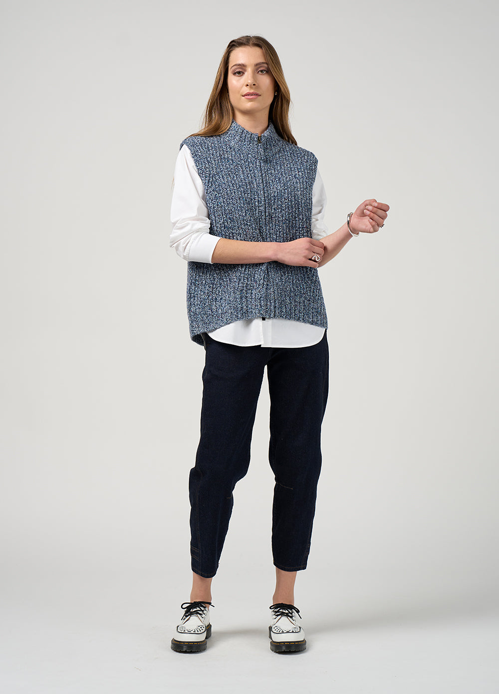 Madly Sweetly Campfire Vest Denim Fleck