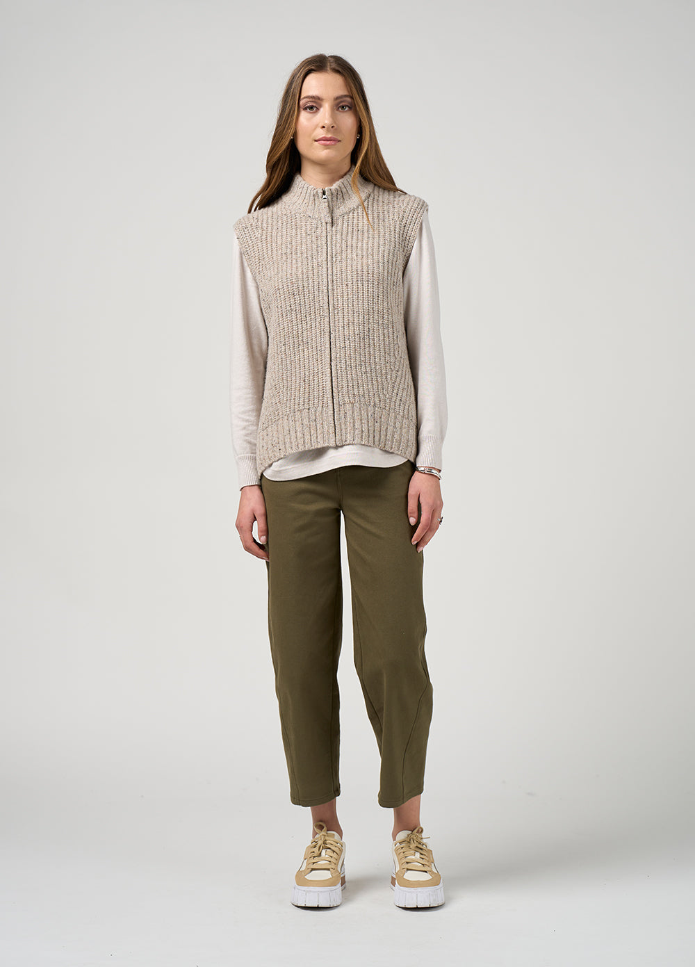 Madly Sweetly Campfire Vest Pumice Fleck