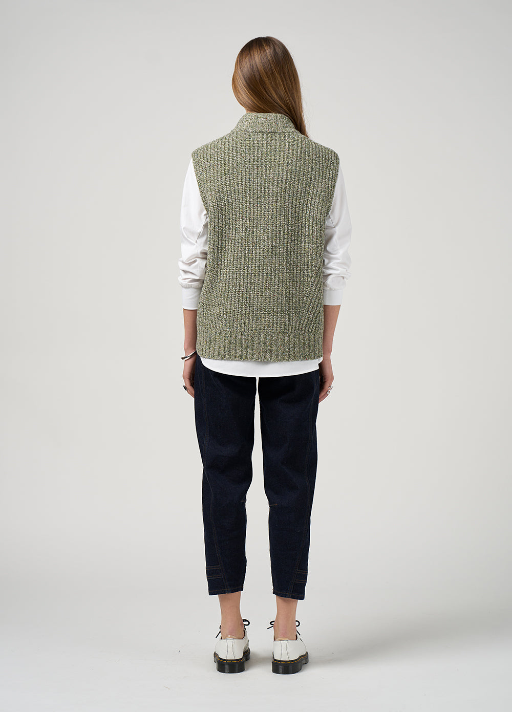 Madly Sweetly Campfire Vest Sage Fleck