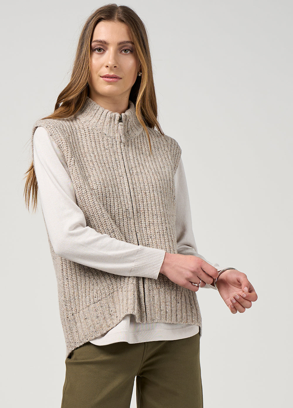 Madly Sweetly Campfire Vest Pumice Fleck