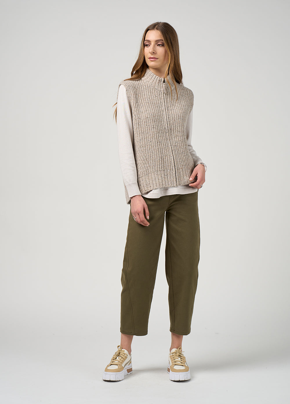 Madly Sweetly Campfire Vest Pumice Fleck