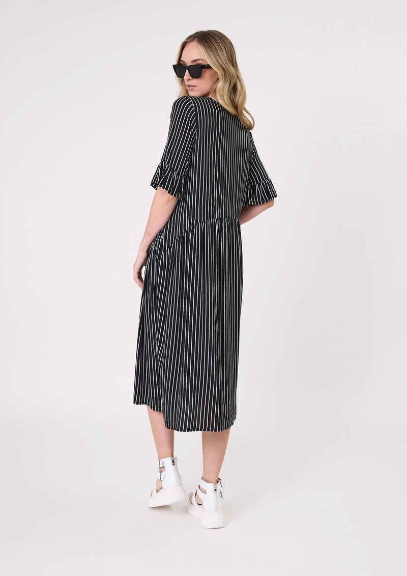 Lemon Tree Madonna Dress White Stripe
