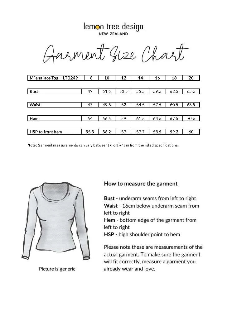 Lemon Tree Milana Lace Top Cream