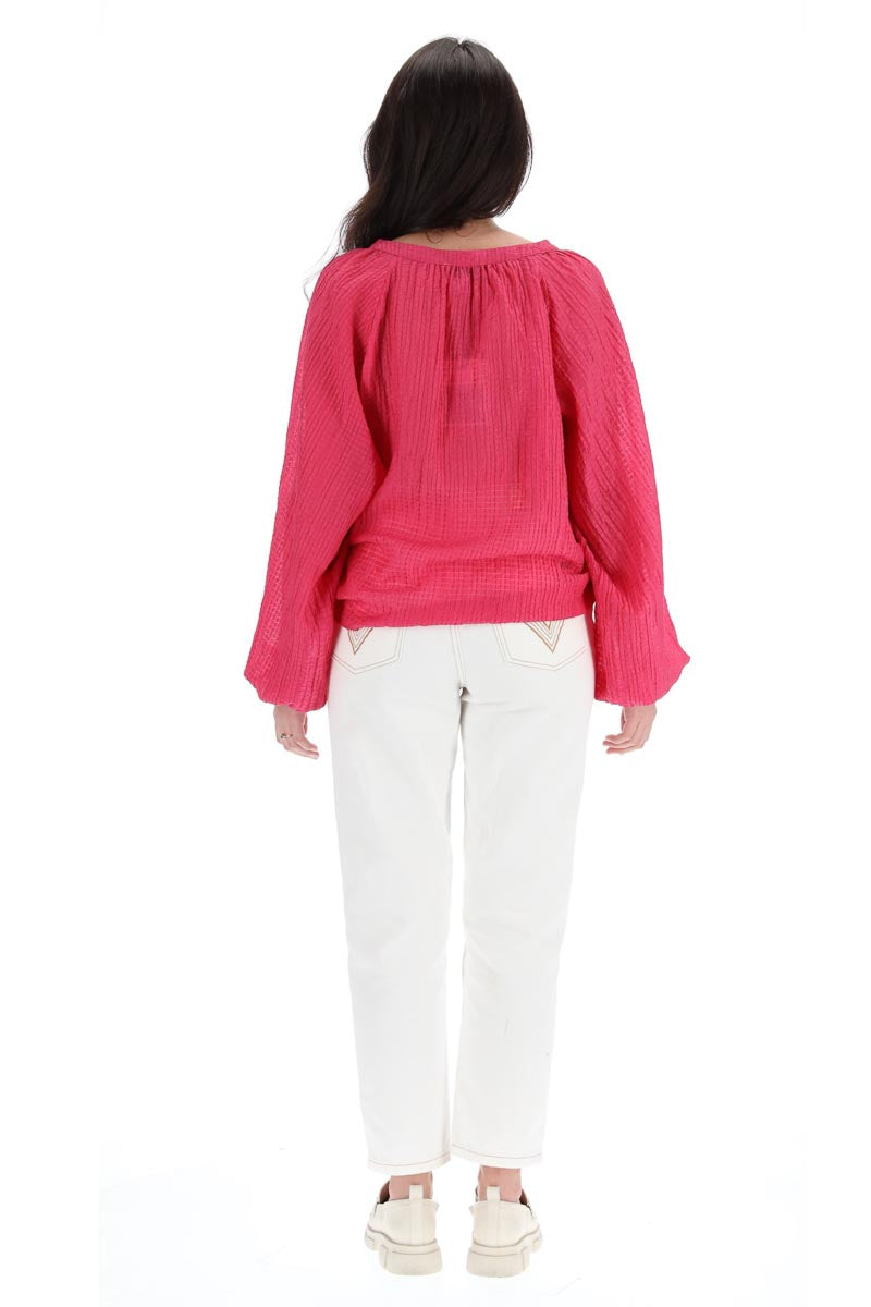 Charlo Milana Top Bright Pink