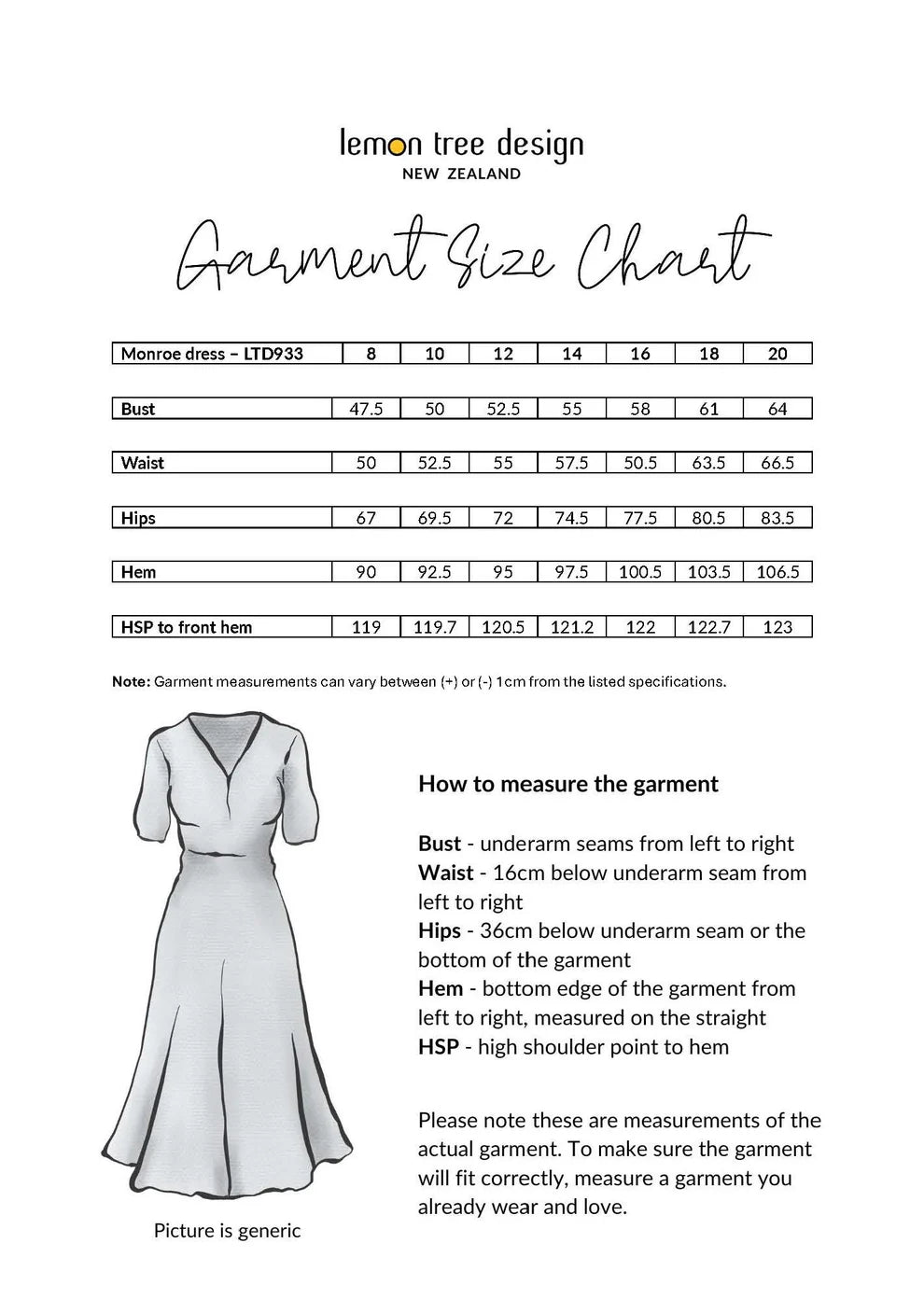 Lemon Tree Monroe Dress- Navy Stripe