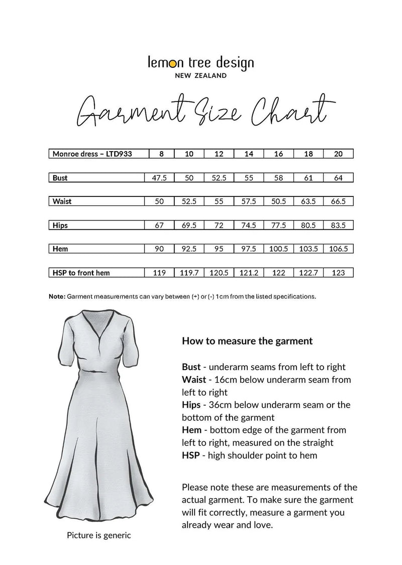 Lemon Tree Monroe Dress- Navy Stripe