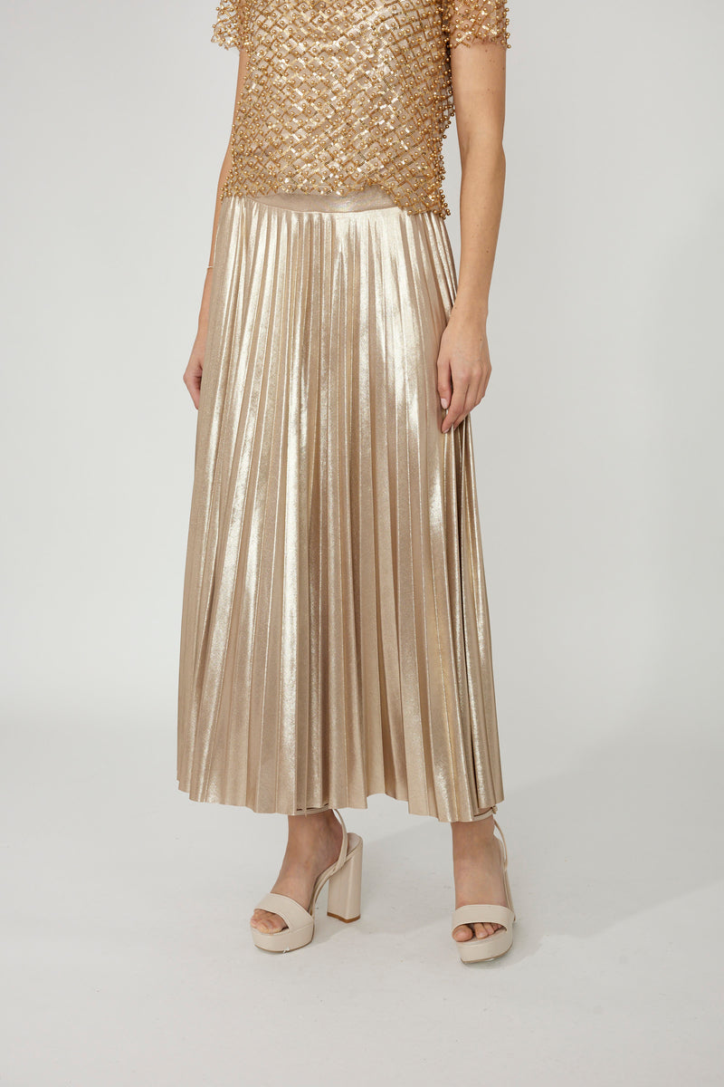 Frank Lyman Sparkly Skirt - Gold