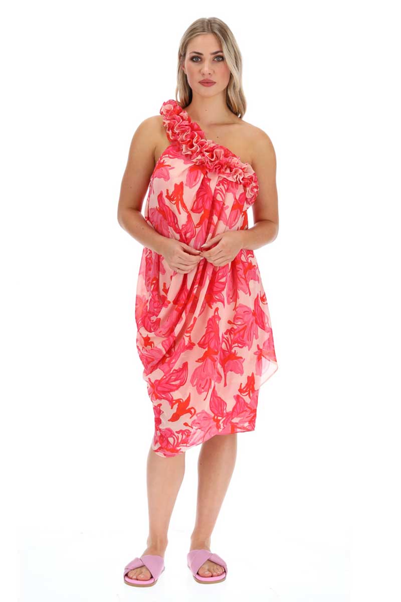 Augustine Oceans Apart Dress - Pink Orange