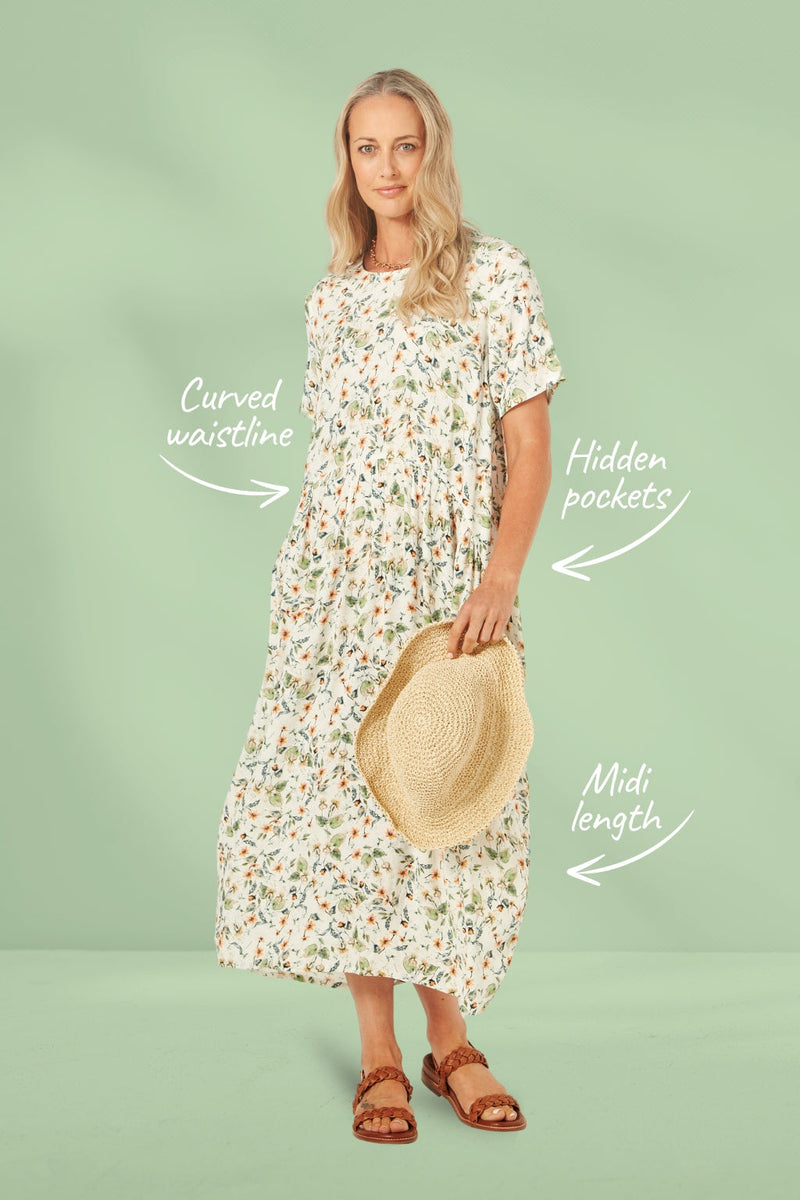 Lemon Tree Monroe Dress - Botanical