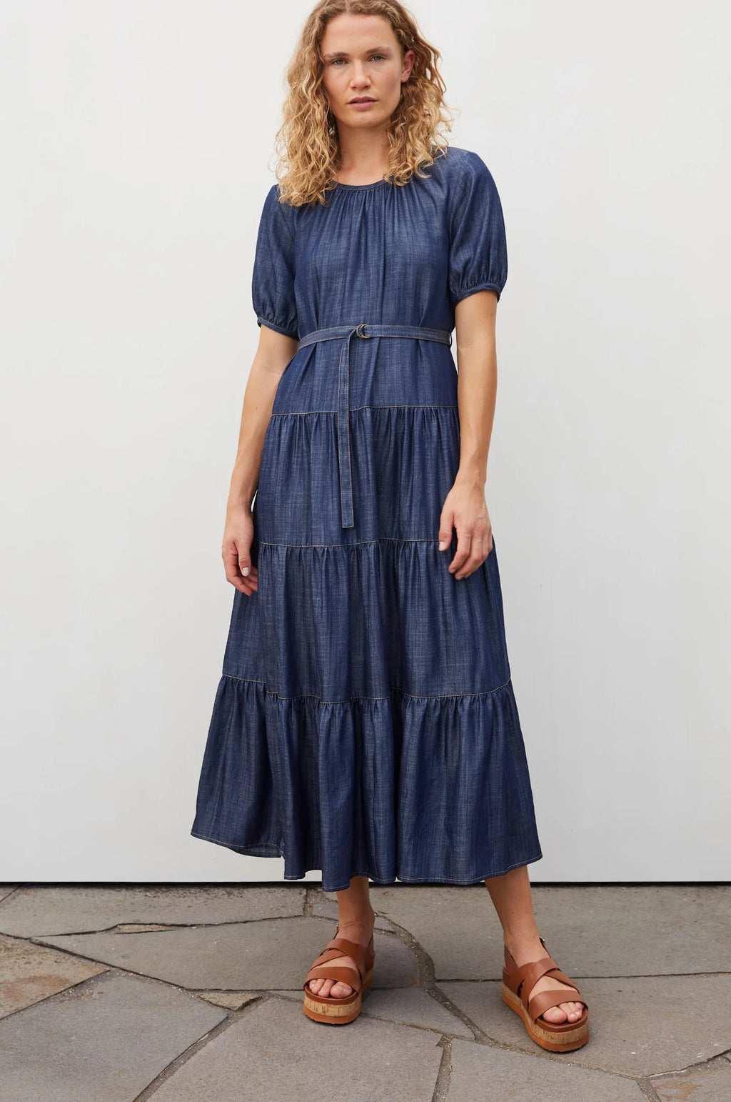 Sylvester Chambray Dress - Olive – ROSSELLINI + SHINE