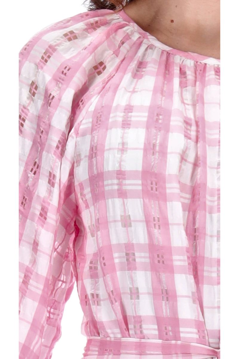 Augustine Madison Maxi Dress Pink Check