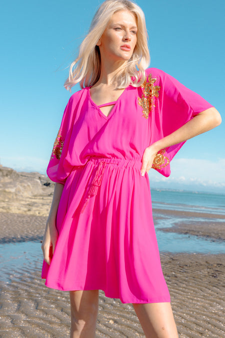Augustine Lily One Houlder Top - Hot Pink