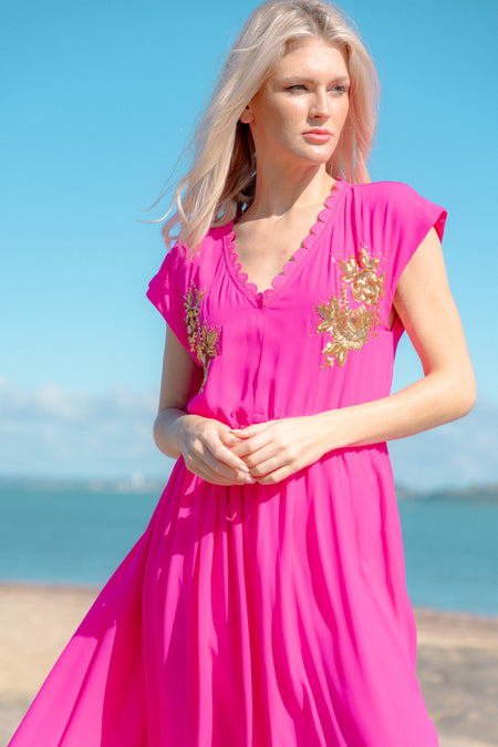 Augustine Lily One Houlder Top - Hot Pink