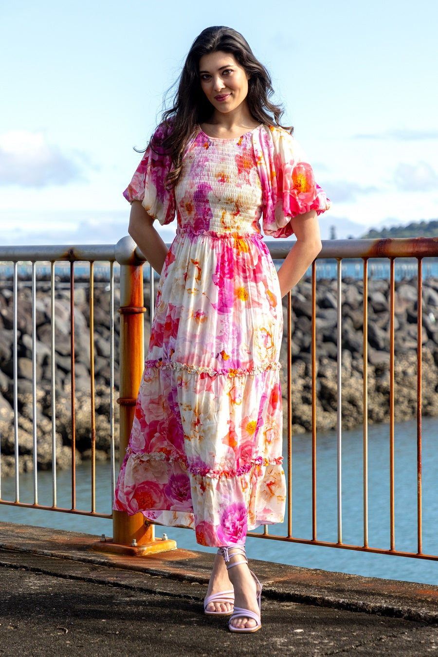 Augustine Courtney Maxi Dress Pink Floral