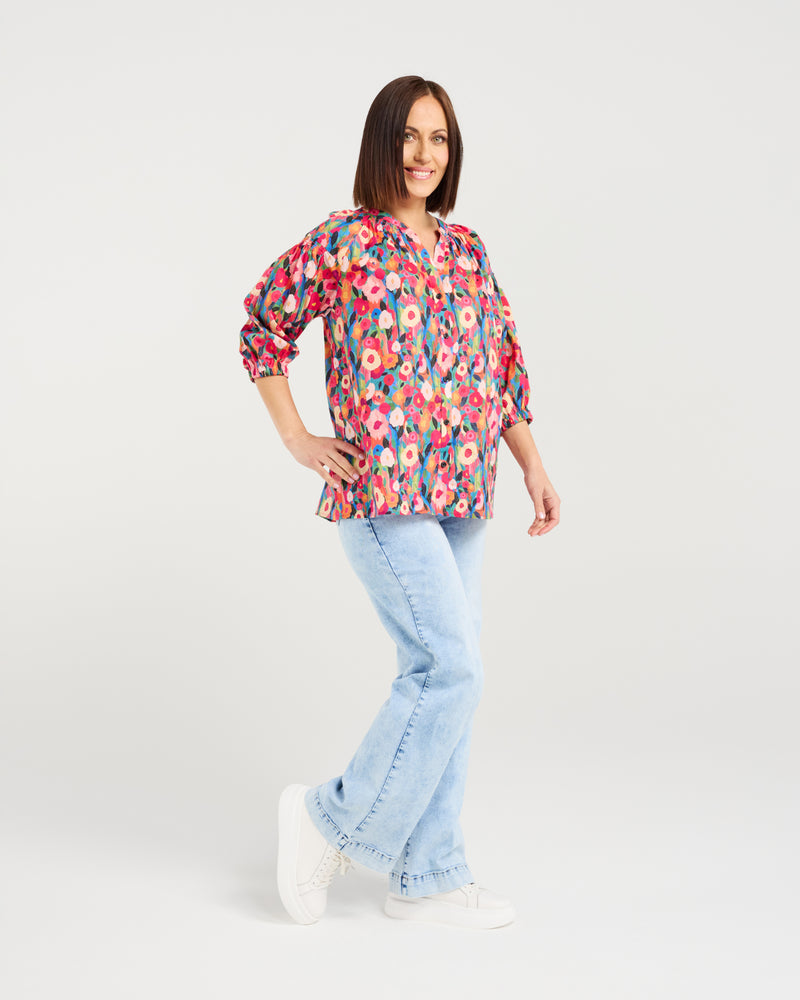 Seduce Evie Shirt = Canvas Blossom