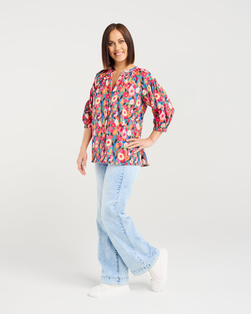 Seduce Evie Shirt = Canvas Blossom