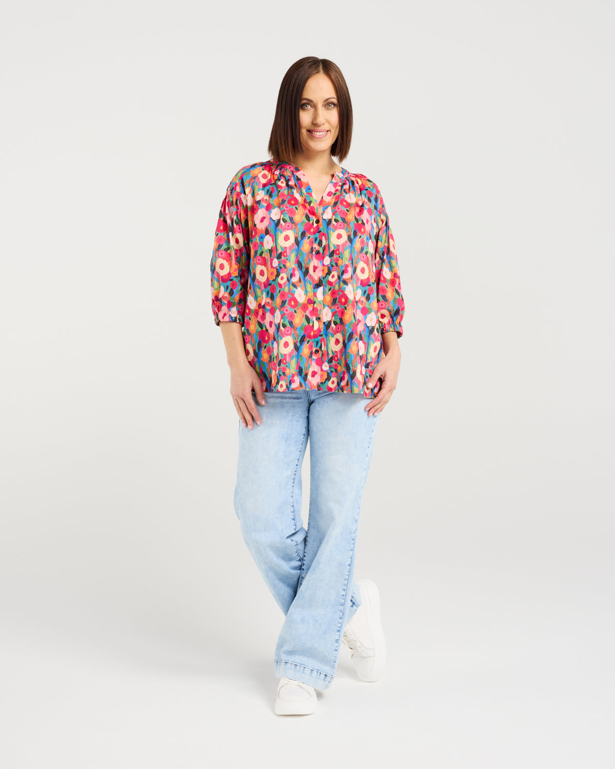 Seduce Evie Shirt = Canvas Blossom