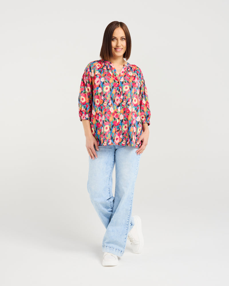 Seduce Evie Shirt = Canvas Blossom