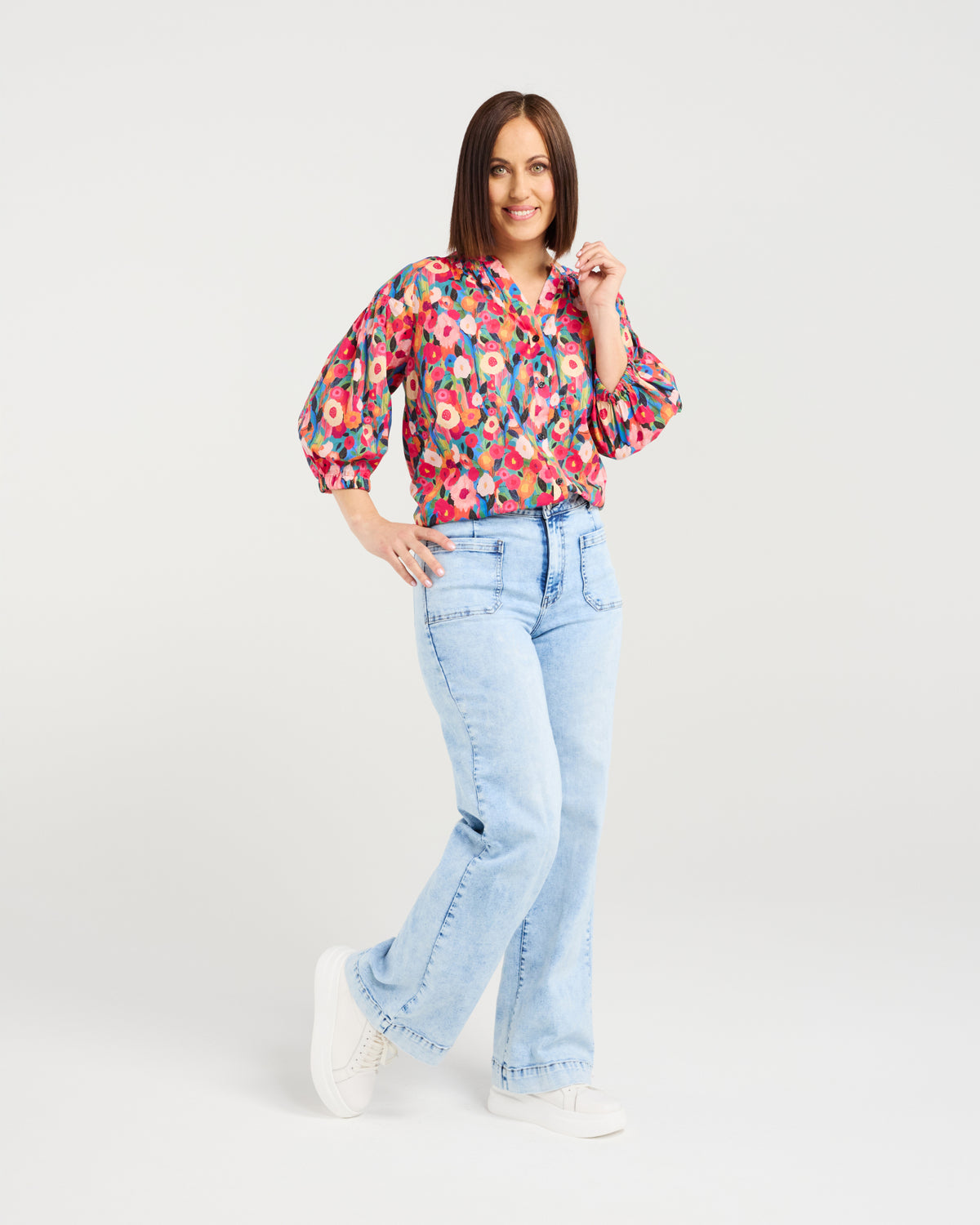 Seduce Evie Shirt = Canvas Blossom