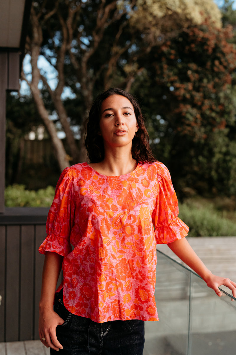 Seduce Sadie Top - Abstract Blush