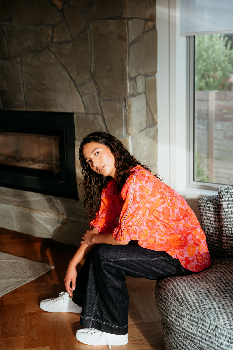 Seduce Sadie Top - Abstract Blush