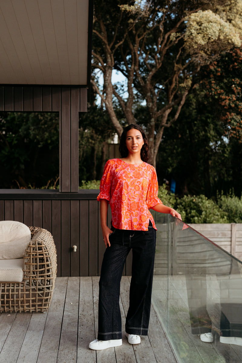 Seduce Sadie Top - Abstract Blush