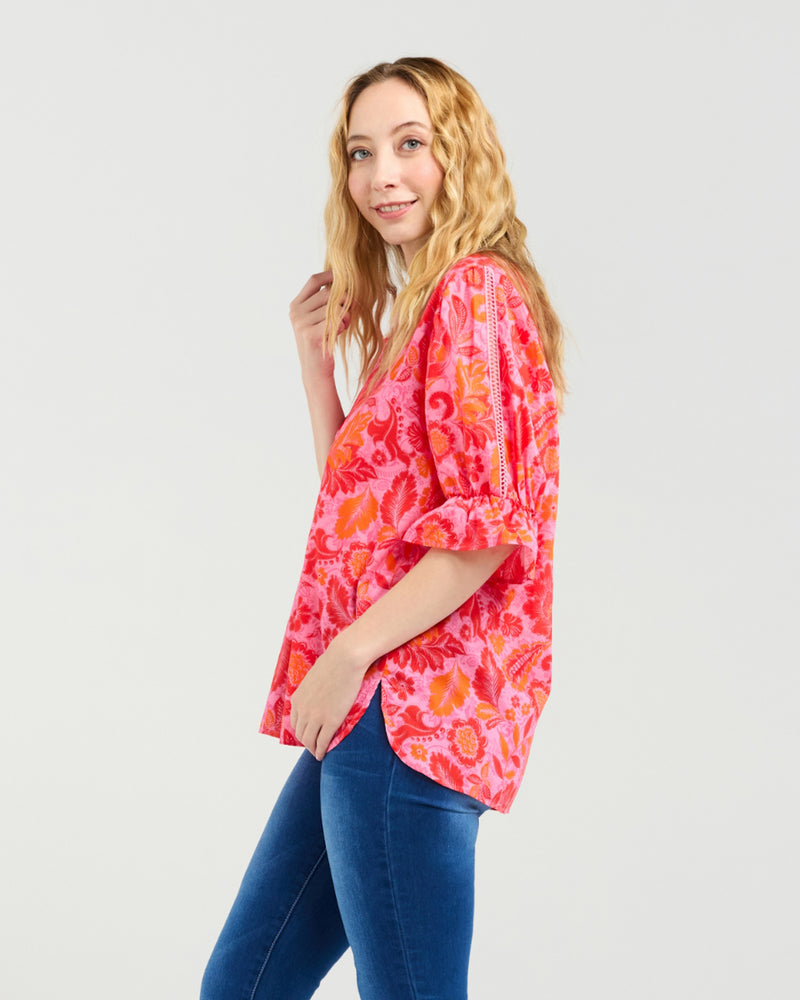 Seduce Sadie Top - Abstract Blush