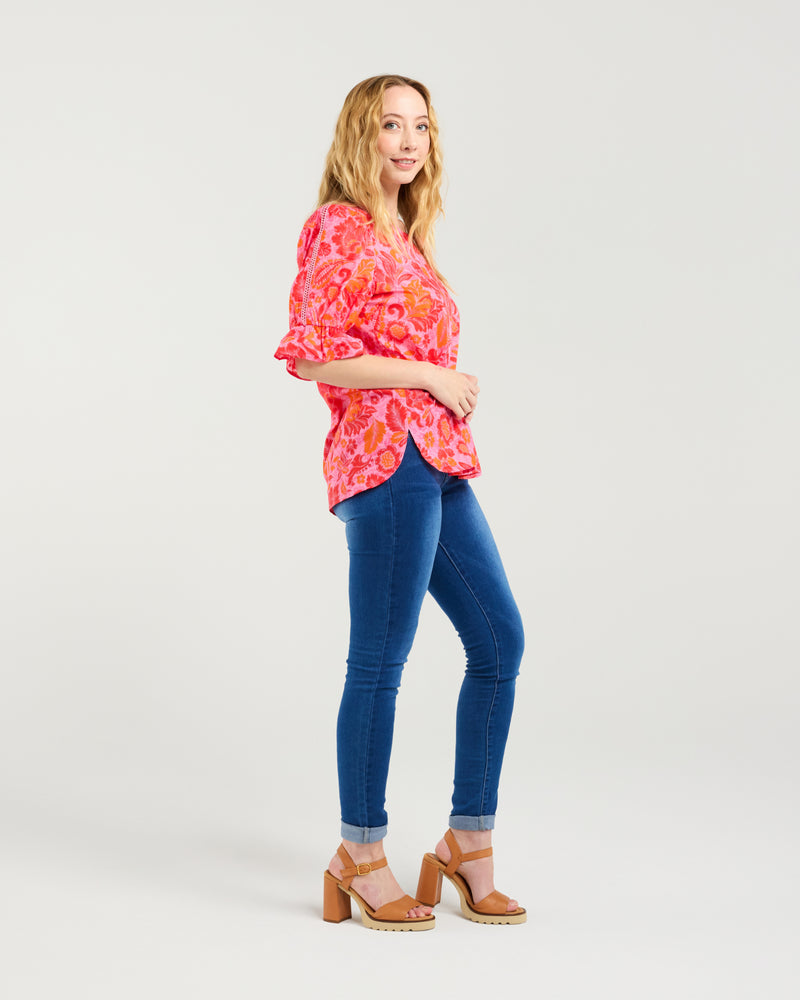 Seduce Sadie Top - Abstract Blush