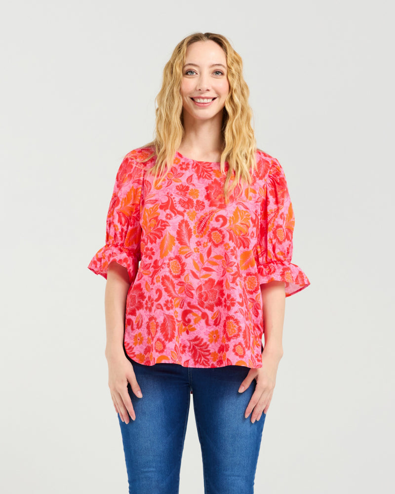 Seduce Sadie Top - Abstract Blush