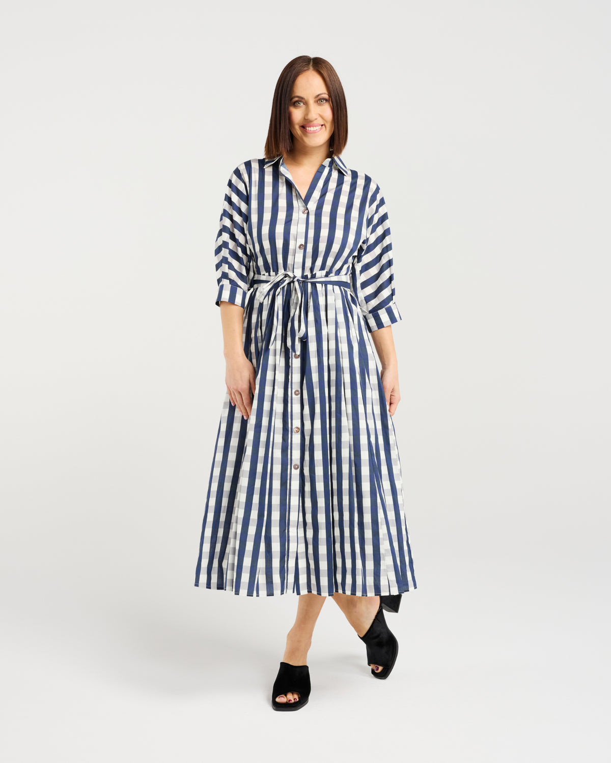 Seduce Ava Dress - Ink Check