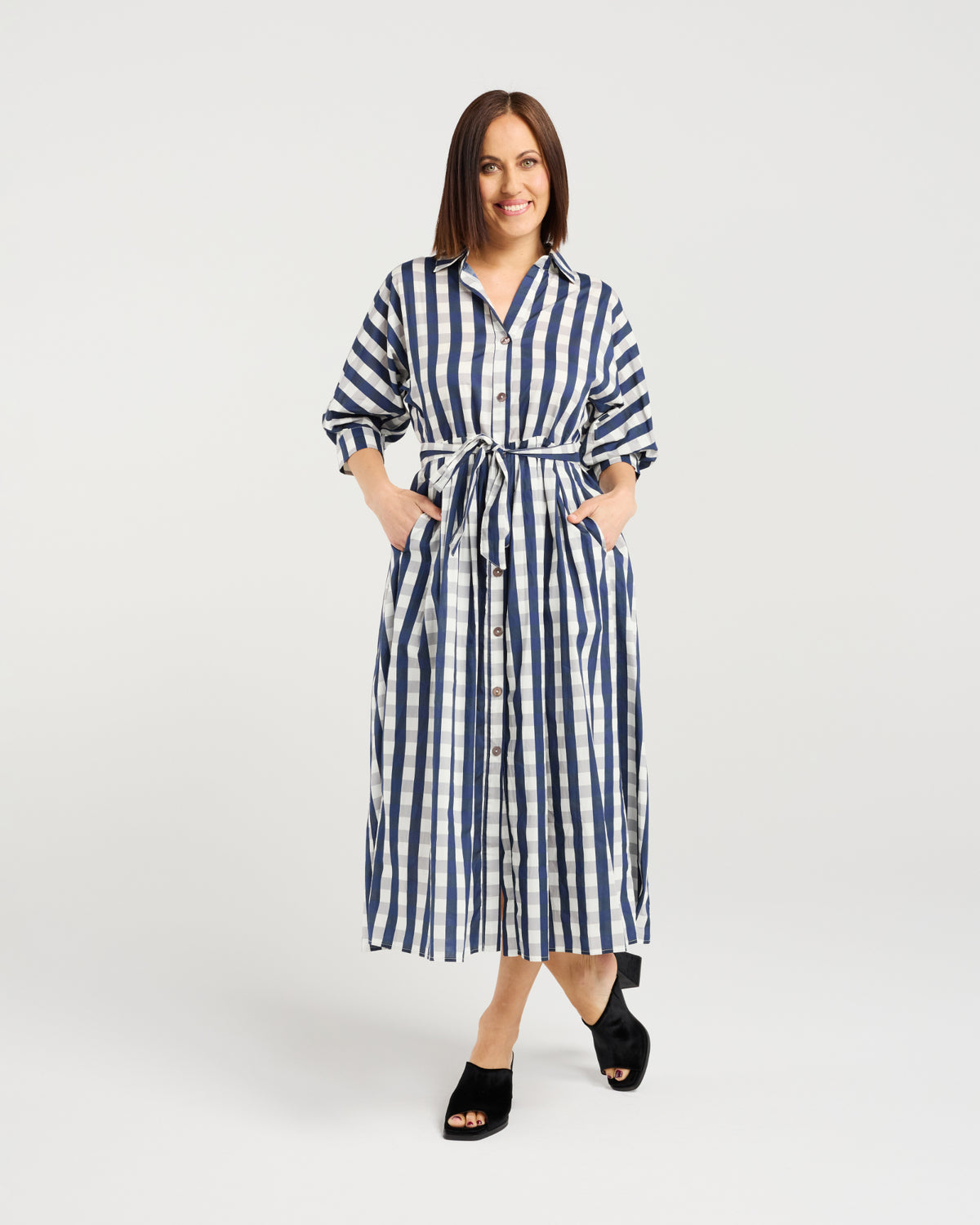 Seduce Ava Dress - Ink Check