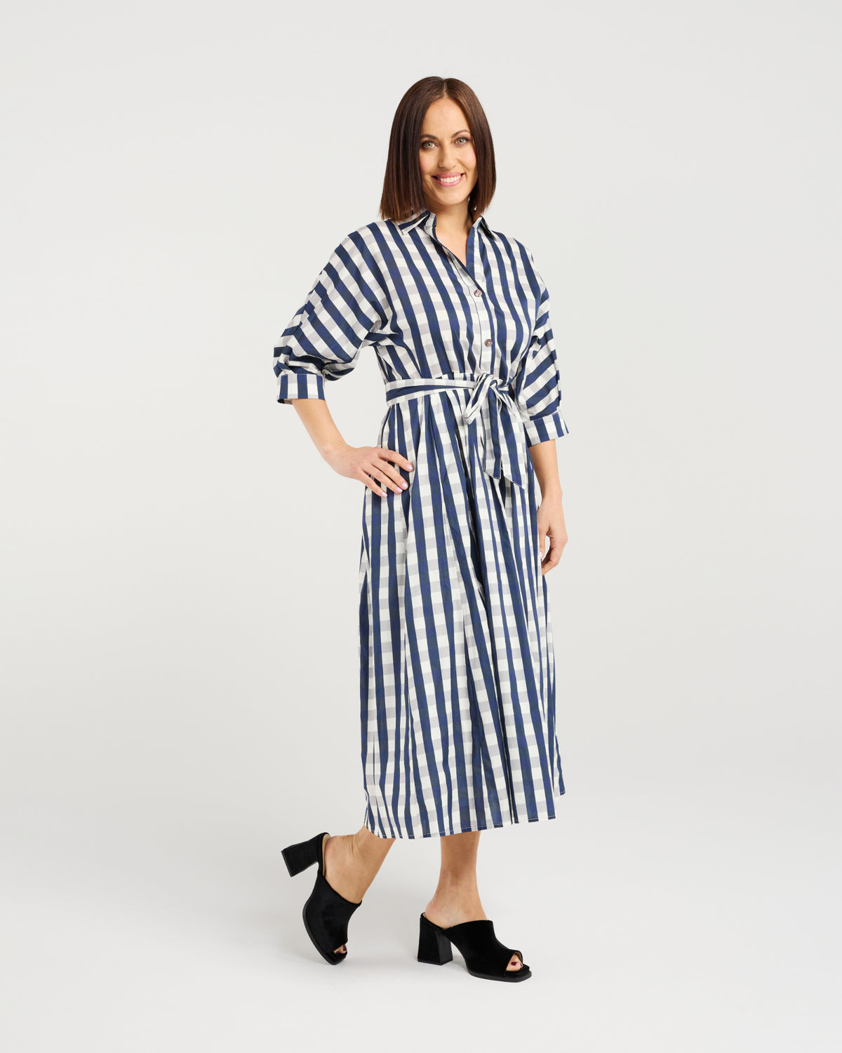 Seduce Ava Dress - Ink Check