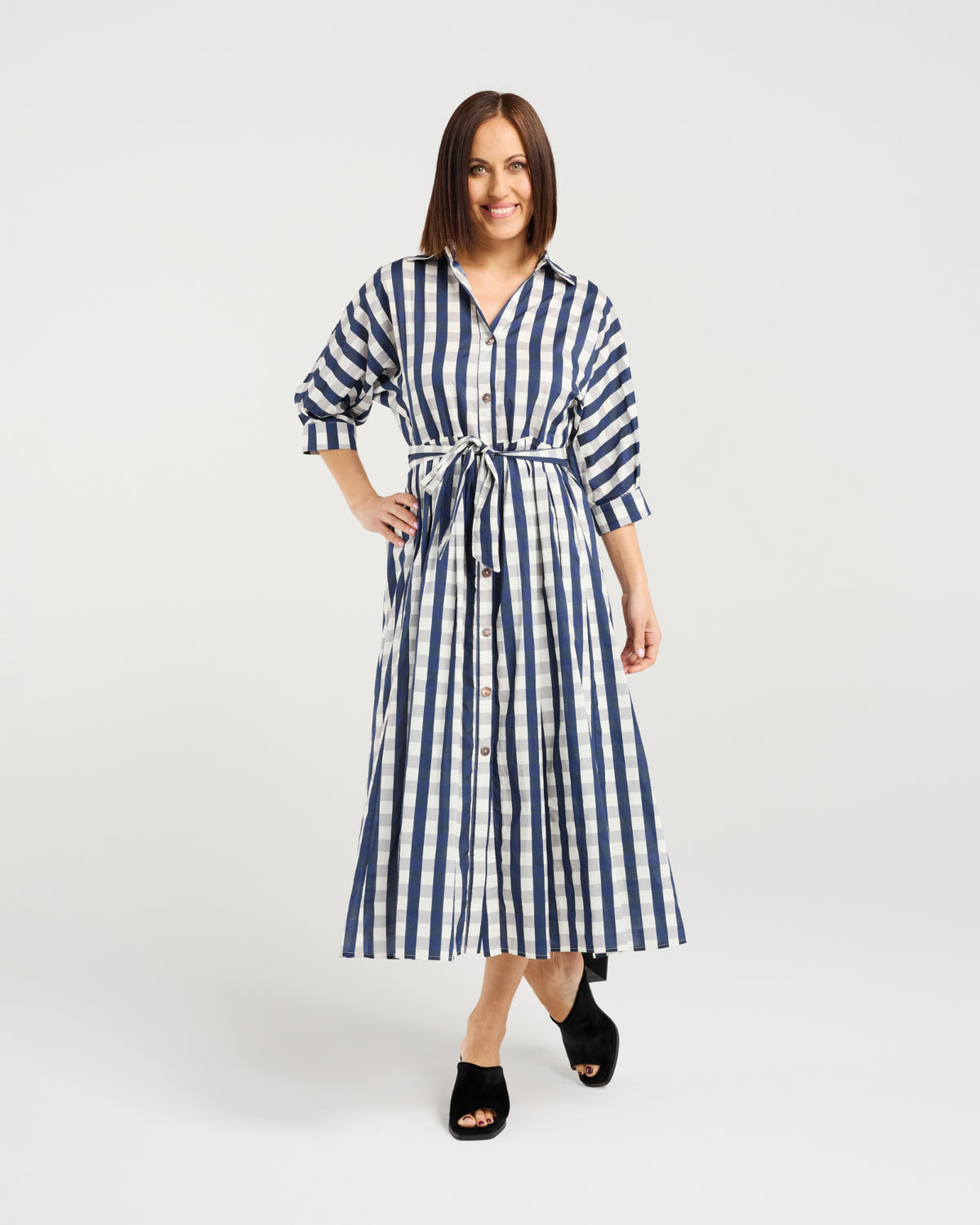 Seduce Ava Dress - Ink Check