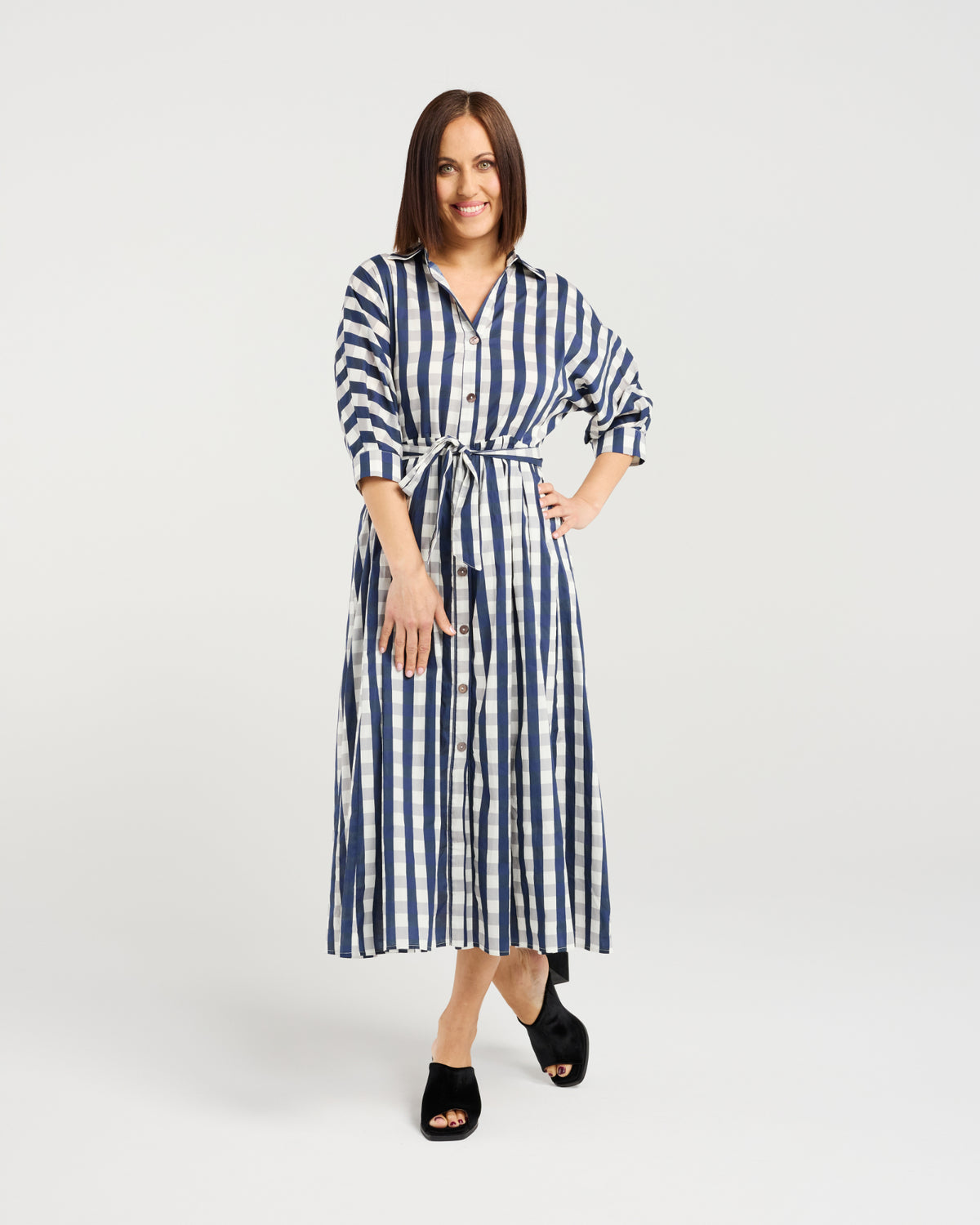 Seduce Ava Dress - Ink Check