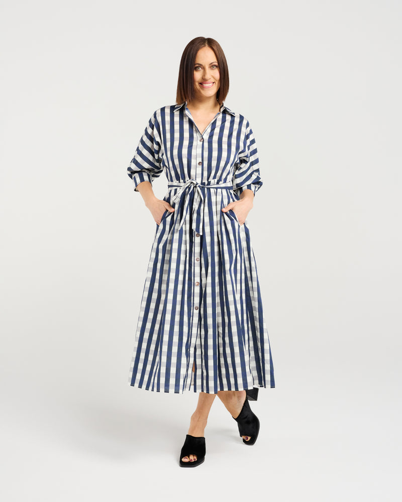 Seduce Ava Dress - Ink Check