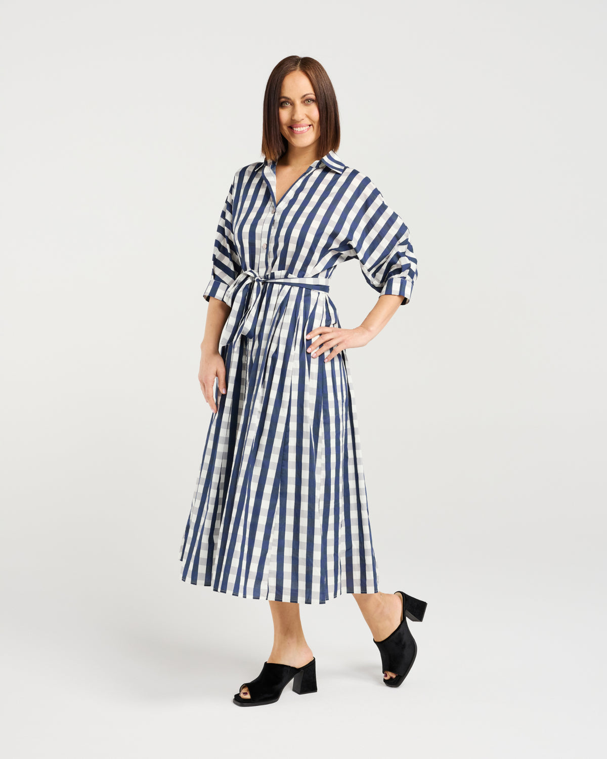 Seduce Ava Dress - Ink Check