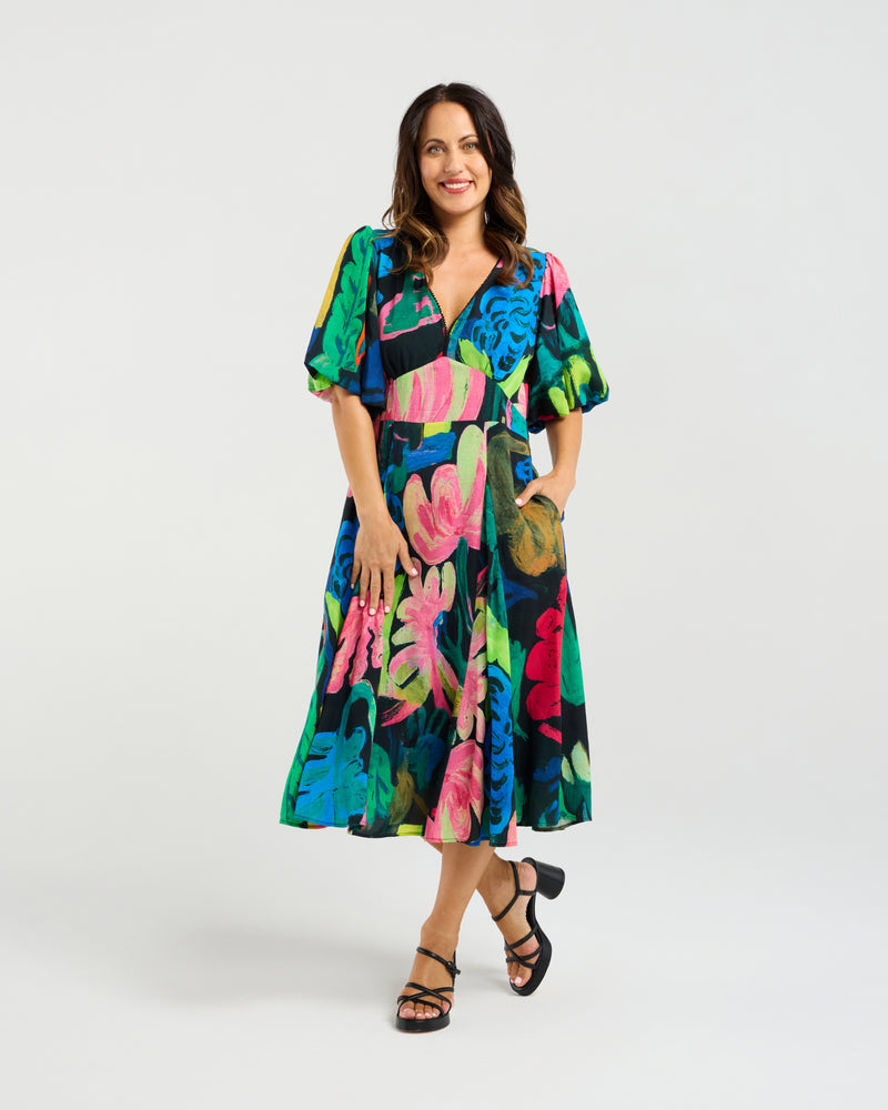 Seduce Olivia Dress - Midnight Fern