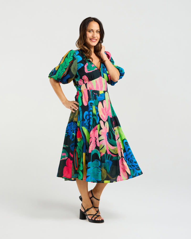 Seduce Olivia Dress - Midnight Fern