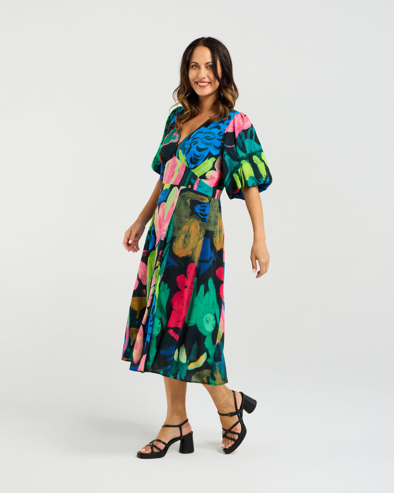 Seduce Olivia Dress - Midnight Fern