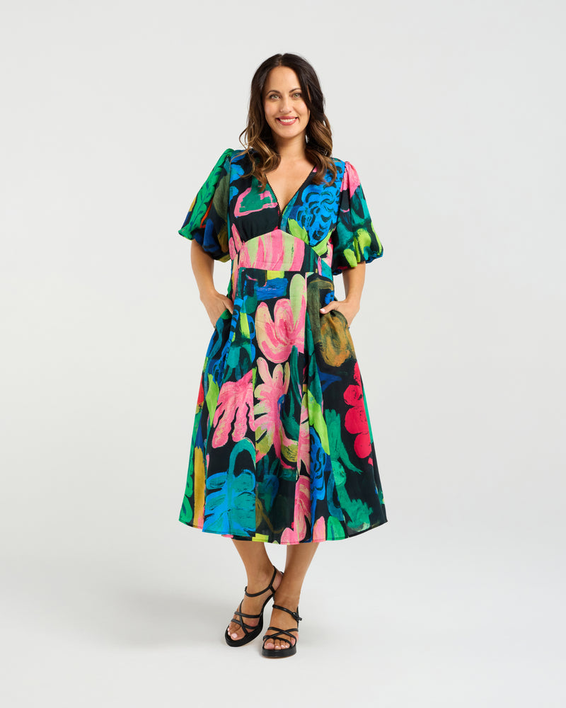 Seduce Olivia Dress - Midnight Fern