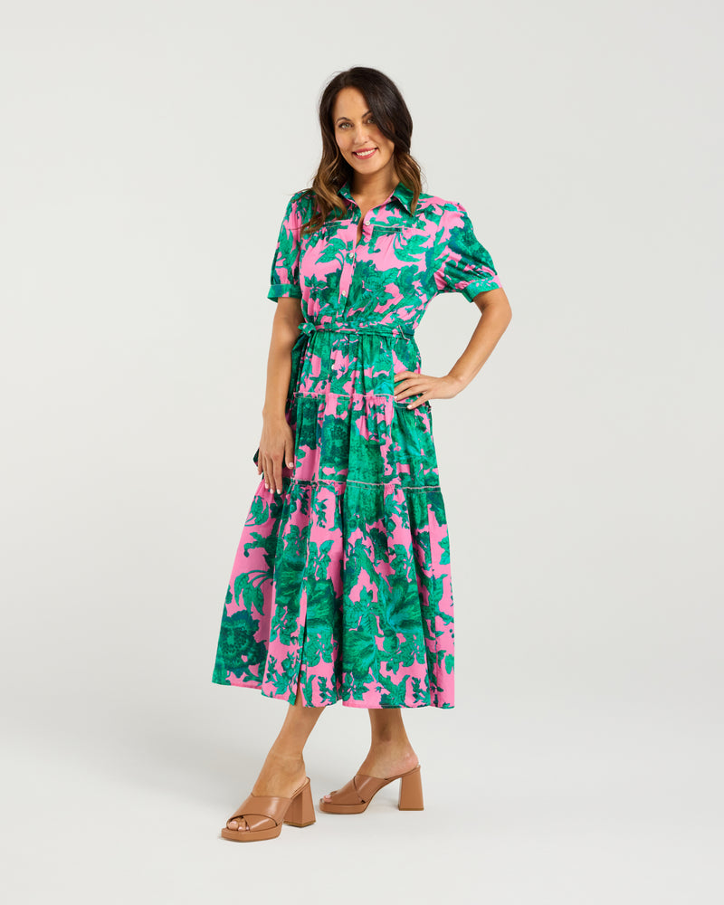 Seduce Elise Dress - Pink Jungle